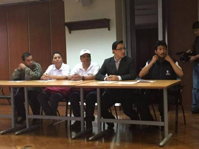 Quito.-  A las 16h00 de hoy se instaló la audiencia de flagrancia en la Corte Nacional de Justicia. | Foto: Twitter David Rosero. 