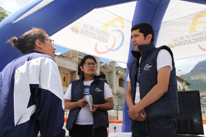 Ibarra.- Diferentes promotores socializaron en esta semana sobre la mediación en los cantones de la provincia.| Foto: Cortesía