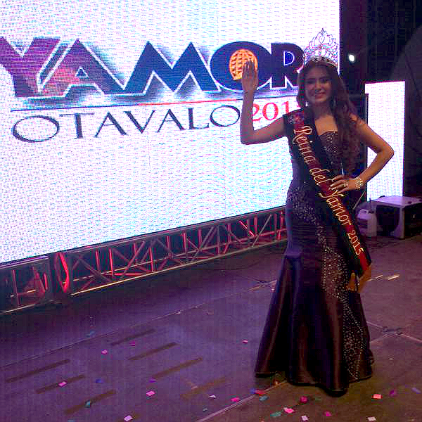 Otavalo.- Laura Mishell Alvarado Esparza es la nueva Reina del Yamor 2015. |Foto: Cortesía